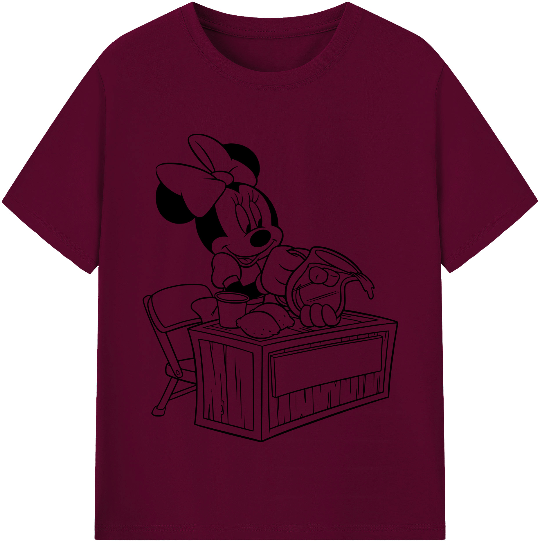 （画像用） ミッキーマウス Mickey Mouse レディースカジュアルプリントTシャツ（綿100％）